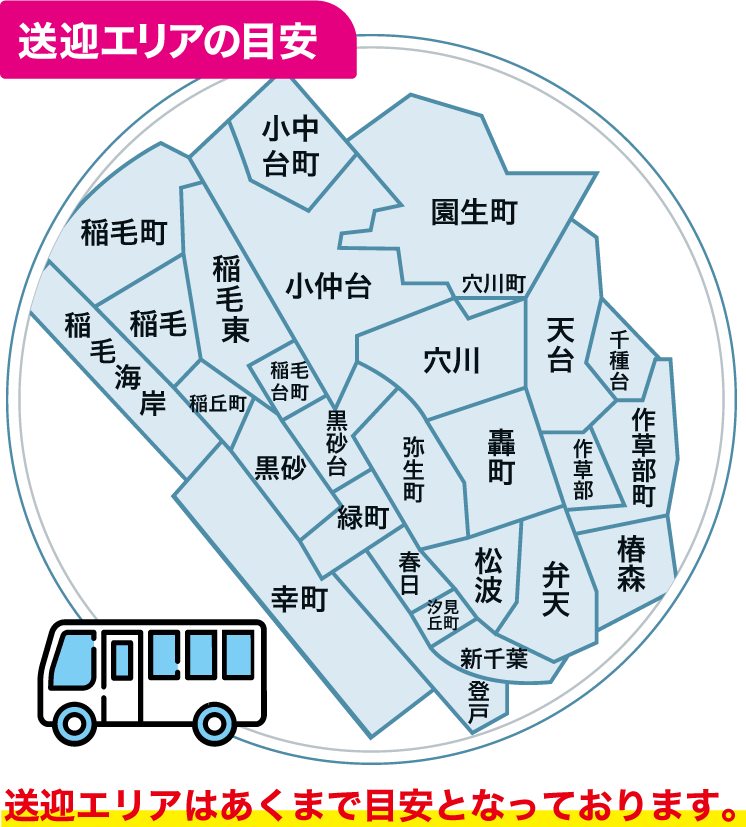 送迎エリアの目安